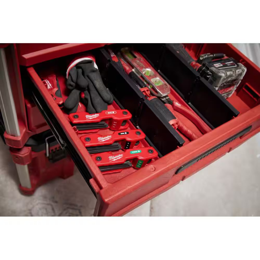 Folding SAE Hex Key (9-Piece) with Precision Screwdriver Set